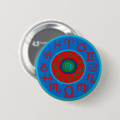 Virgo - Celestial Zodiac Button (Vorne & Hinten)