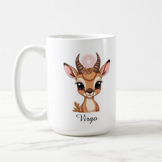 Virgo Celestial Zodiac Tasse - Ästhetische Hirsch (Links)