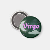 Virgo Celestical Aesthetic Moon Cloud Stars Design Magnet (Vorderseite/Rückseite)