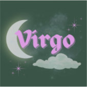 Virgo Celestitic Ästhetische Dreamy Moon Cloud Sta Aufkleber (Vorderseite)
