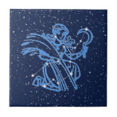Virgo Constellation and Sun Sign with Stars Fliese (Vorderseite)