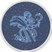 Virgo Constellation and Zodiac Sign with Stars Aufkleber (Vorderseite)