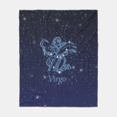 Virgo Constellation and Zodiac Sign with Stars Fleecedecke (Vorderseite)