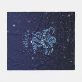 Virgo Constellation and Zodiac Sign with Stars Fleecedecke (Vorderseite (Horizontal))