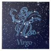 Virgo Constellation and Zodiac Sign with Stars Fliese (Vorderseite)