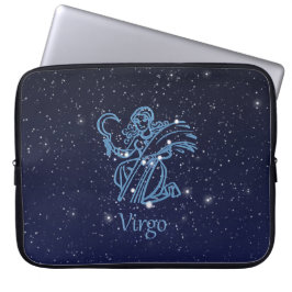 Virgo Constellation and Zodiac Sign with Stars Laptopschutzhülle