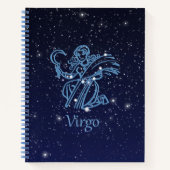Virgo Constellation and Zodiac Sign with Stars Notizbuch (Vorderseite)