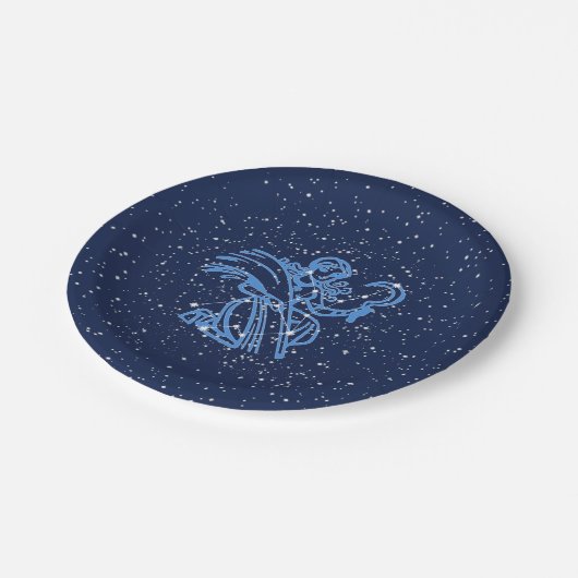 Virgo Constellation and Zodiac Sign with Stars Pappteller (Schrägansicht)