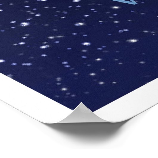 Virgo Constellation and Zodiac Sign with Stars Poster (Ecke)