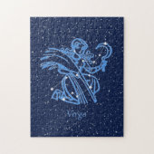 Virgo Constellation and Zodiac Sign with Stars Puzzle (Vertikal)