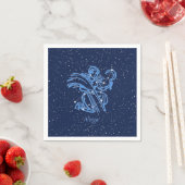 Virgo Constellation and Zodiac Sign with Stars Serviette (Beispiel)