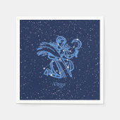 Virgo Constellation and Zodiac Sign with Stars Serviette (Vorderseite)