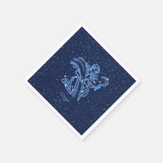 Virgo Constellation and Zodiac Sign with Stars Serviette (Ecke)