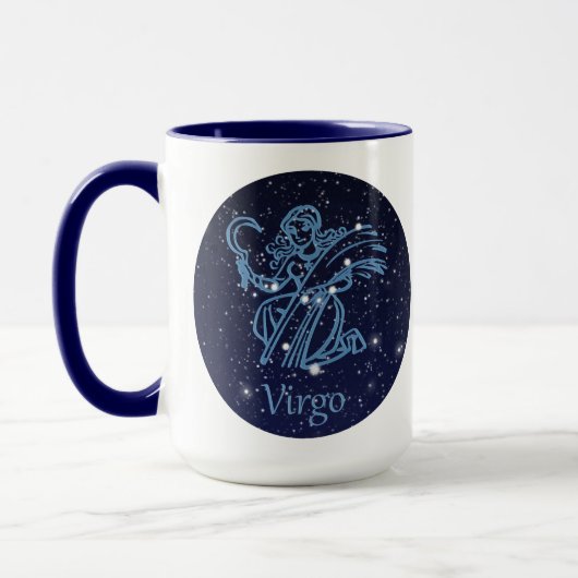 Virgo Constellation and Zodiac Sign with Stars Tasse (Links)