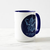 Virgo Constellation and Zodiac Sign with Stars Tasse (VorderseiteRechts)