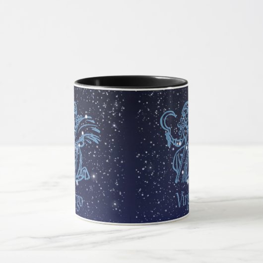 Virgo Constellation and Zodiac Sign with Stars Tasse (Zentrum)