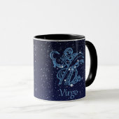 Virgo Constellation and Zodiac Sign with Stars Tasse (VorderseiteRechts)