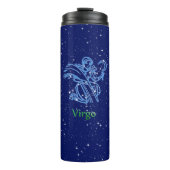 Virgo Constellation and Zodiac Sign with Stars Thermosbecher (Vorderseite)