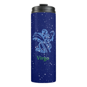 Virgo Constellation and Zodiac Sign with Stars Thermosbecher