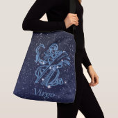 Virgo Constellation and Zodiac Sign with Stars Tragetaschen Mit Langen Trägern (Von Nahem)