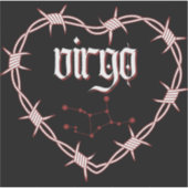 Virgo Constellation Gothic Barbed Wire Design Aufkleber (Vorderseite)