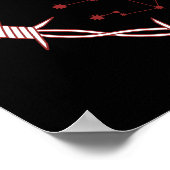 Virgo Constellation Gothic Dark Celestial Art Poster (Ecke)