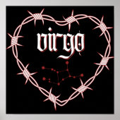 Virgo Constellation Gothic Dark Celestial Art Poster (Vorne)