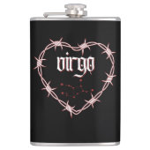 Virgo Constellation Gothic Dark Celestial Edgy Flachmann (Vorderseite)