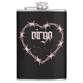 Virgo Constellation Gothic Dark Celestial Edgy Flachmann
