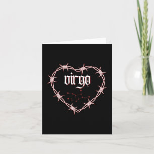 Virgo Constellation Gothic Dark Edgy Birthday Karte