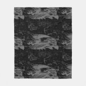 Virgo Constellation Hevelius 1690 auf Schwarz Fleecedecke (Vorderseite)