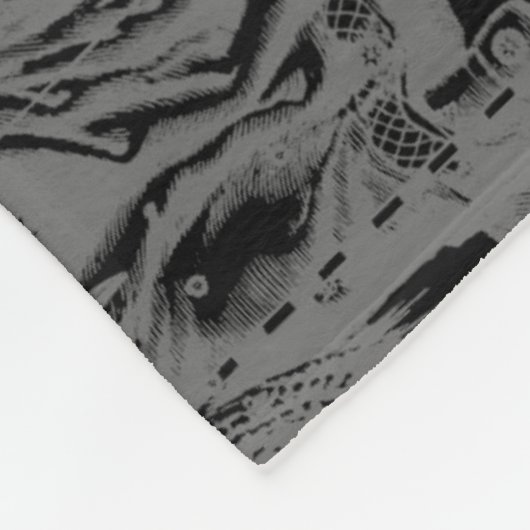 Virgo Constellation Hevelius 1690 auf Schwarz Fleecedecke (Ecke)