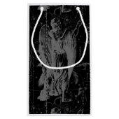 Virgo Constellation Hevelius 1690 auf Schwarz Kleine Geschenktüte (Rückseite)