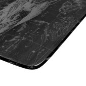 Virgo Constellation Hevelius 1690 auf Schwarz Schneidebrett (Ecke)