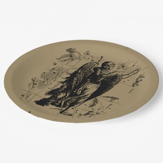 Virgo Constellation Hevelius 1690 Aug23 - Sept22 Pappteller (Schrägansicht)