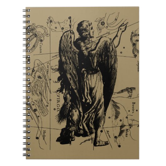 Virgo Constellation Hevelius 1690 Aug 23 Sept 22 Notizblock (Vorderseite)