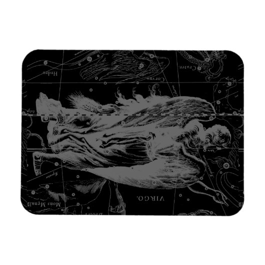 Virgo Constellation Hevelius 1690 Vintag Magnet (Horizontal)