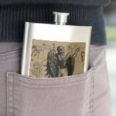 Virgo Constellation Hevelius Etching Style Flachmann (Beispiel)