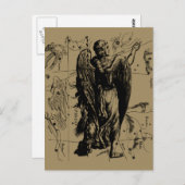 Virgo Constellation Hevelius Etching Style Postkarte (Vorne/Hinten)