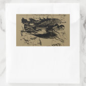 Virgo Constellation Hevelius Etching Style Rechteckiger Aufkleber (Tasche)