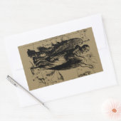 Virgo Constellation Hevelius Etching Style Rechteckiger Aufkleber (Umschlag)