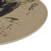 Virgo Constellation Hevelius Etching Style Schneidebrett (Ecke)