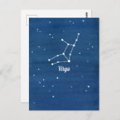Virgo Constellation Stars Indigo Blue Postkarte (Vorne/Hinten)