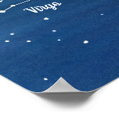 Virgo Constellation Stars Night Sky Poster (Ecke)