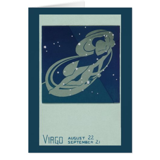Virgo Constellation Vintag Zodiac Astrologie (Vorne)