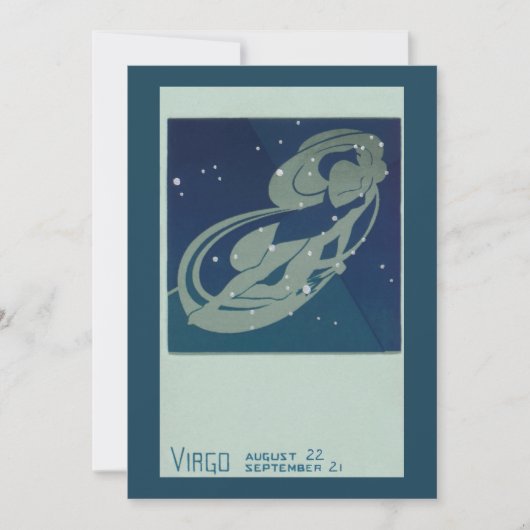 Virgo Constellation Vintag Zodiac Astrologie (Vorderseite)