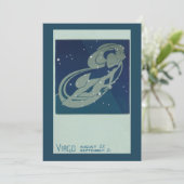 Virgo Constellation Vintag Zodiac Astrologie (Stehend Vorderseite)