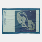 Virgo Constellation Vintag Zodiac Astrologie Geschirrtuch (Horizontal)
