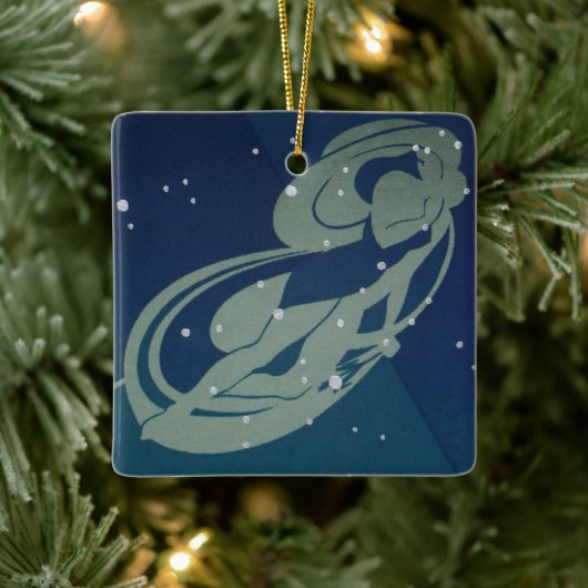 Virgo Constellation Vintag Zodiac Astrologie Keramikornament (Baum)