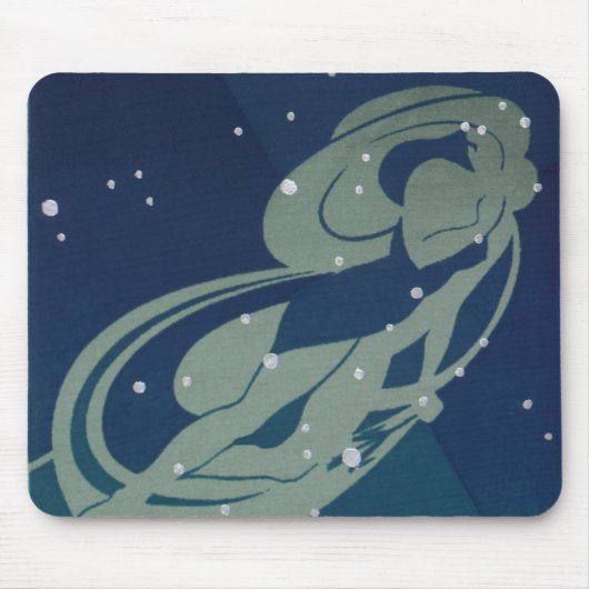 Virgo Constellation Vintag Zodiac Astrologie Mousepad (Vorne)